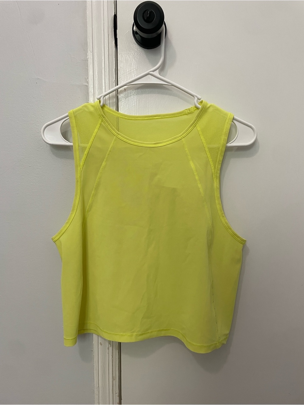Lululemon Neon Yellow Athletic Crop Tank Top